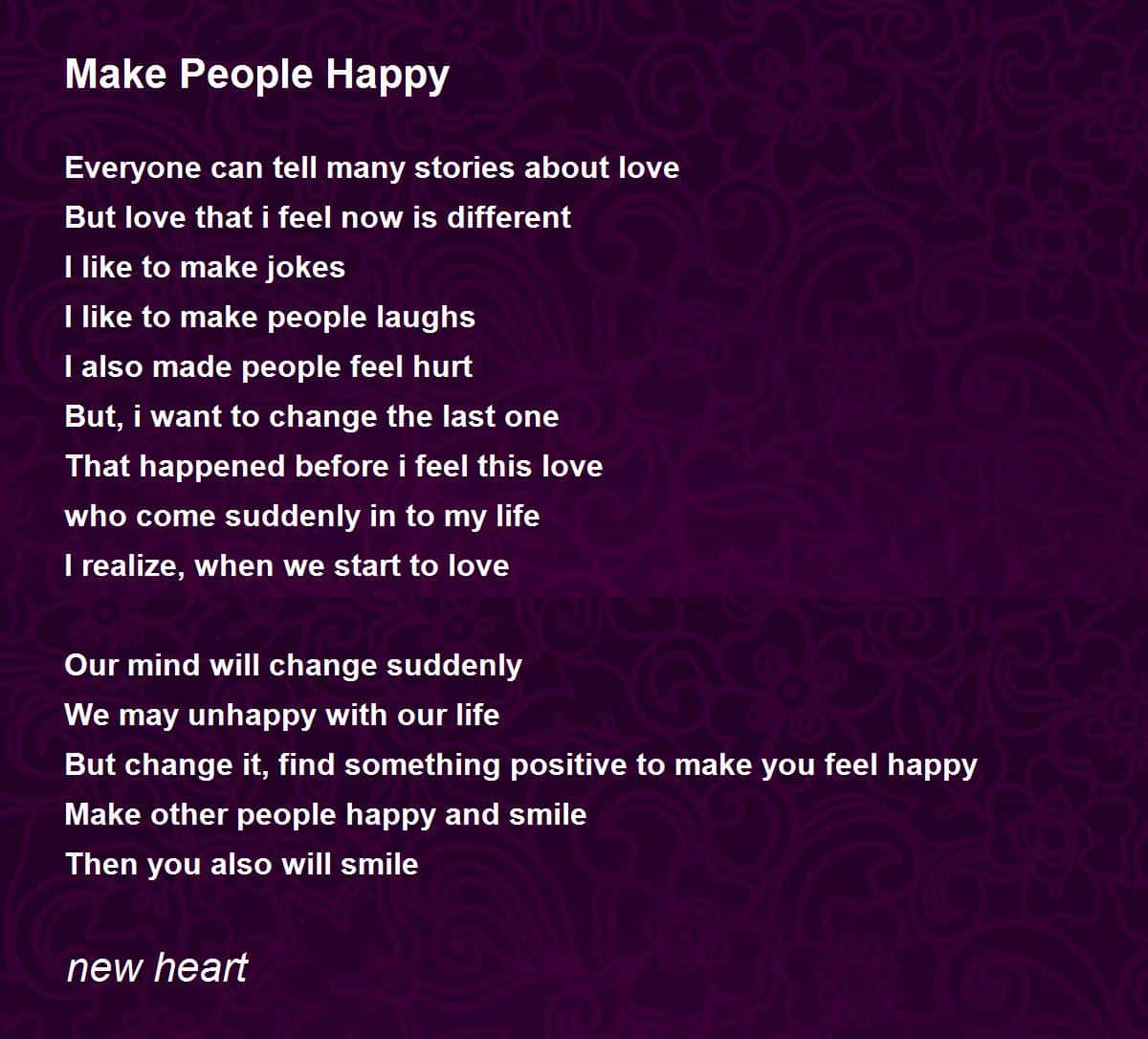 best poems to make someone happy