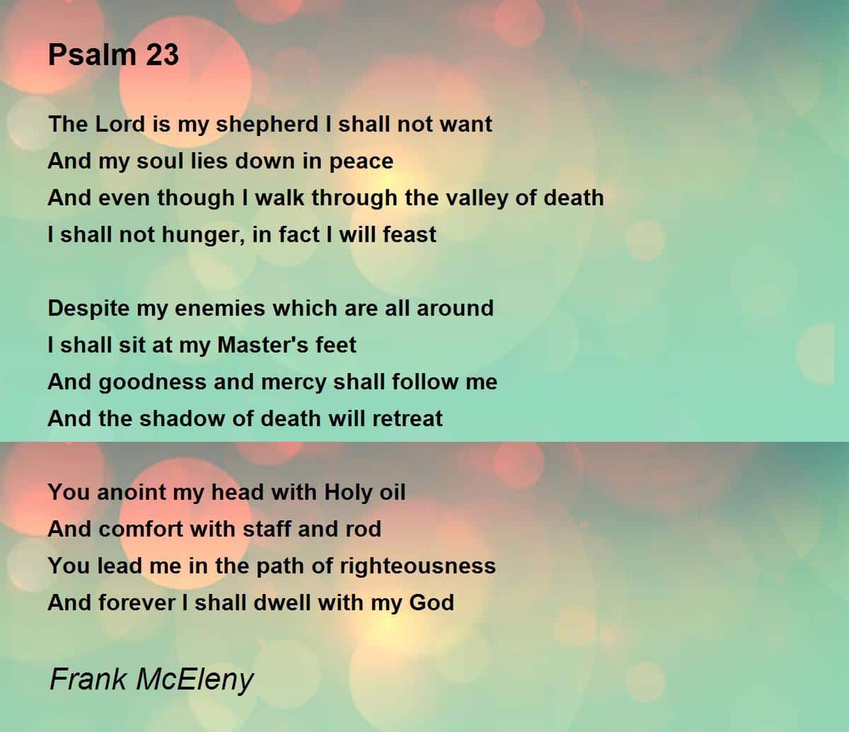 best psalm 23 poems