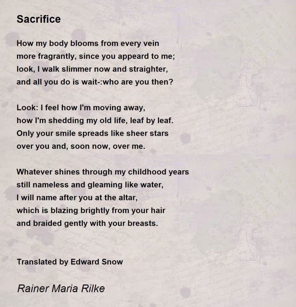 best sacrifice poems