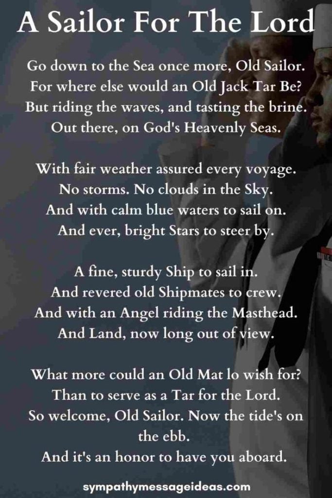 best sailor poems funeral