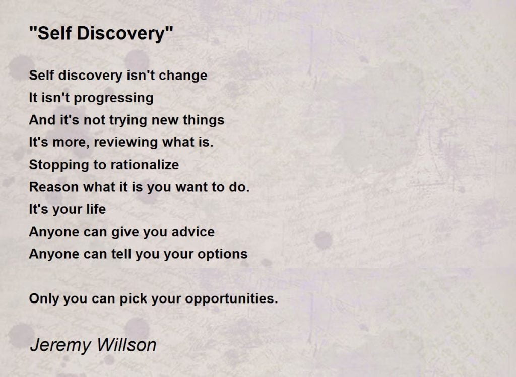best self discovery poems