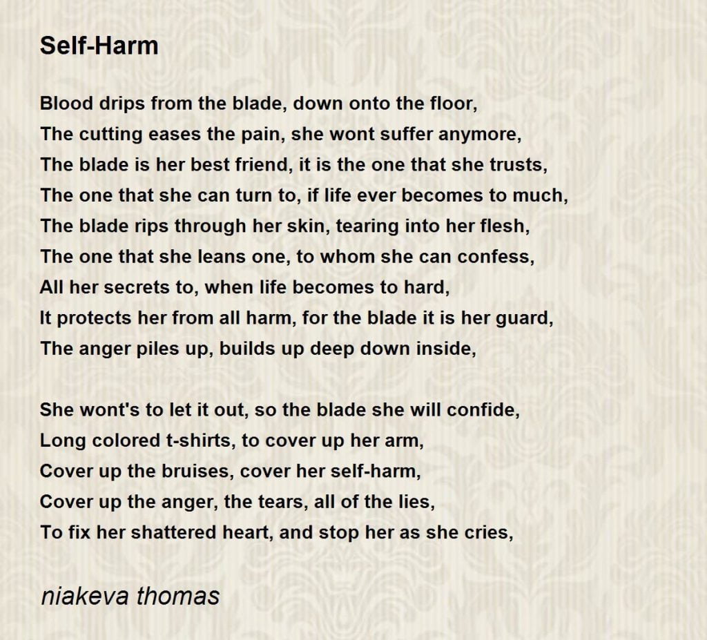 best self harm poems