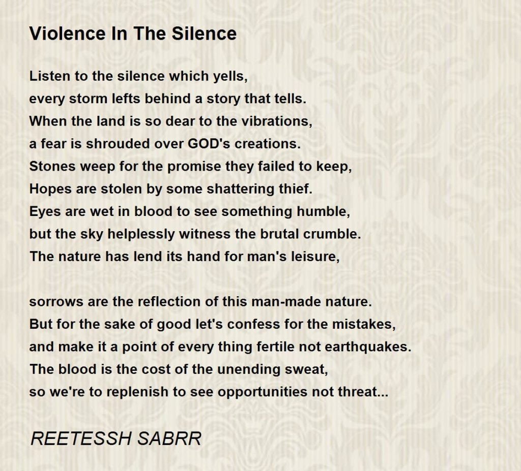 best short poems about violence