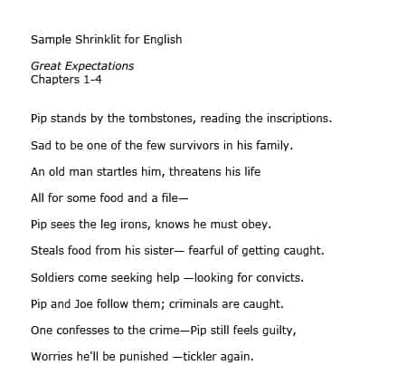 best shrinklet poems