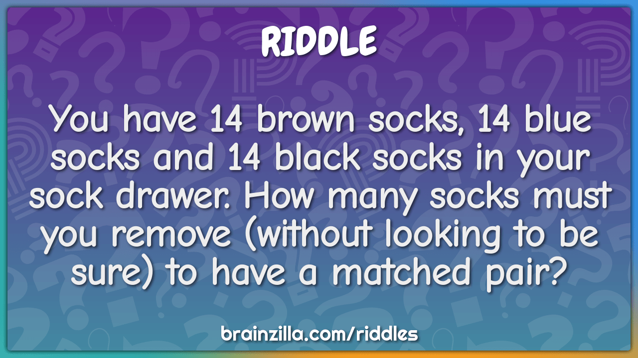 best sock riddles