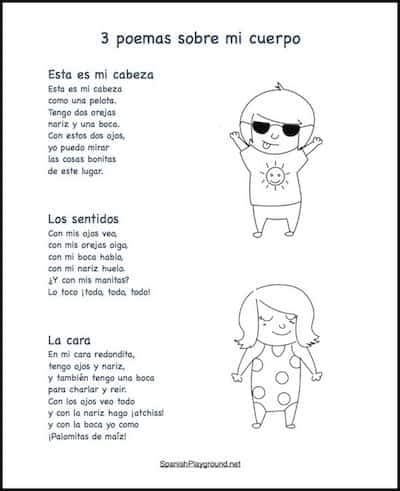 best spanish poems for kids