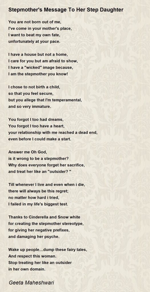 best stepmother poems stepdaughter