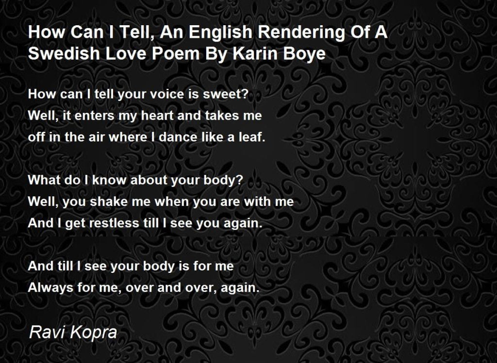best swedish poems in english