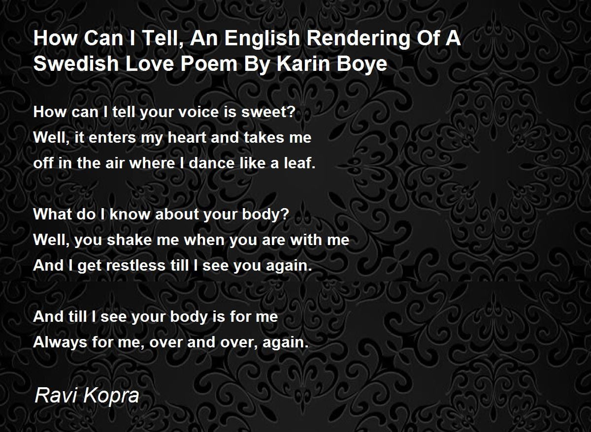 best swedish poems in english