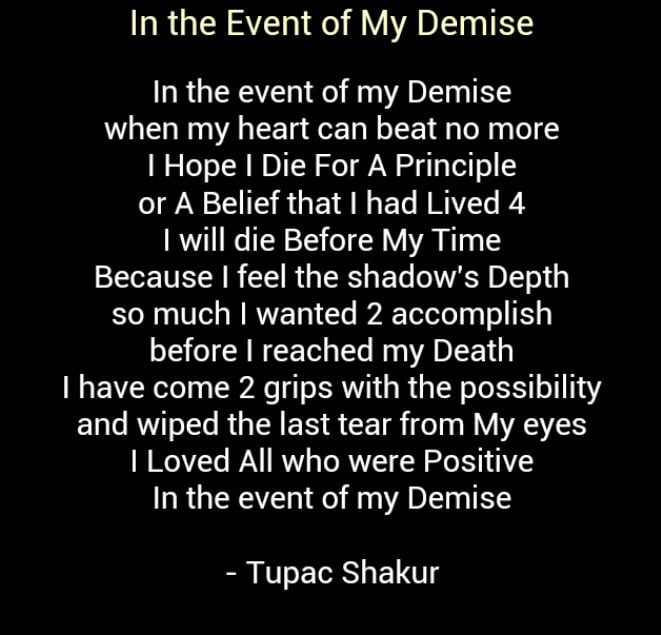 best tupac poems and