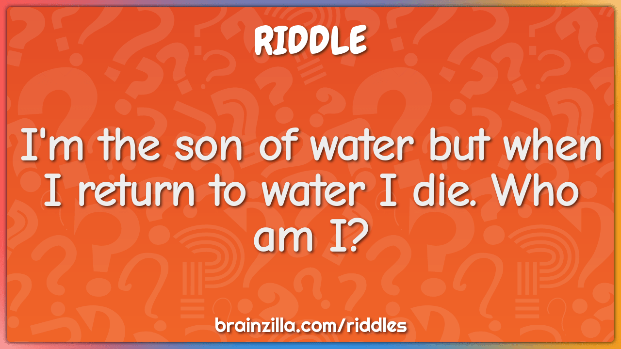best water riddles for adults