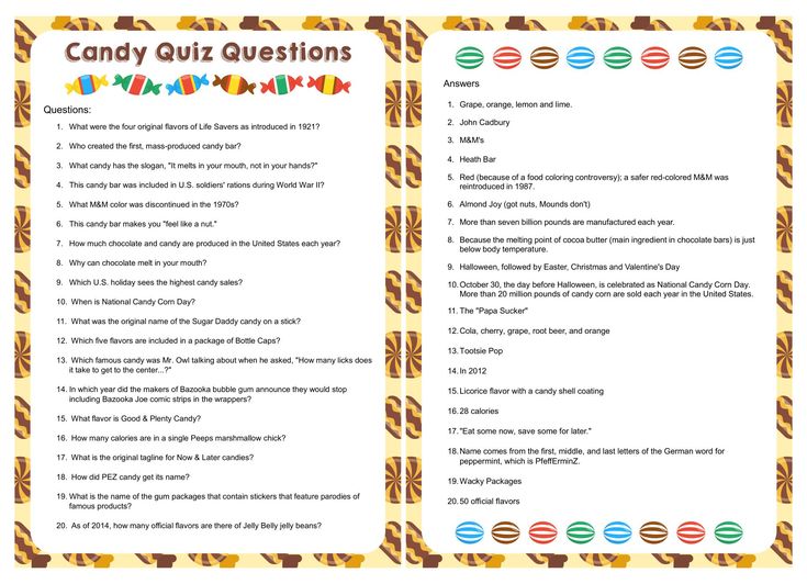 best candy quiz questions