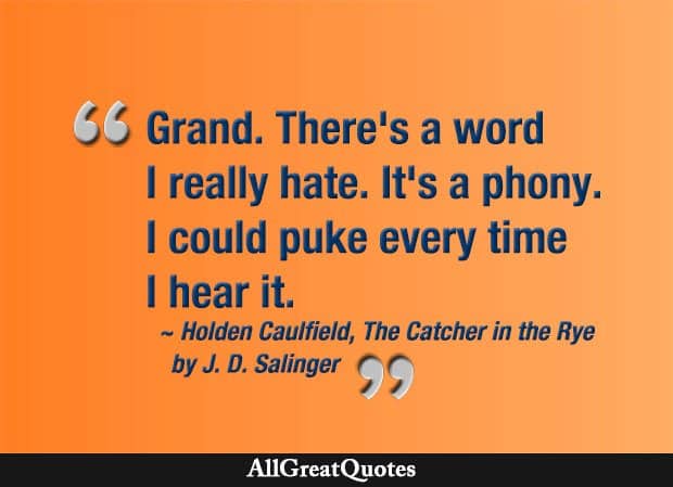 best catcher in the rye quotes about phonies with page numbers