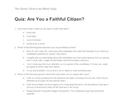 best catholic quiz questions and answers