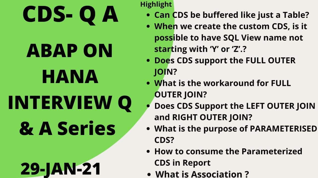 best cds view interview questions