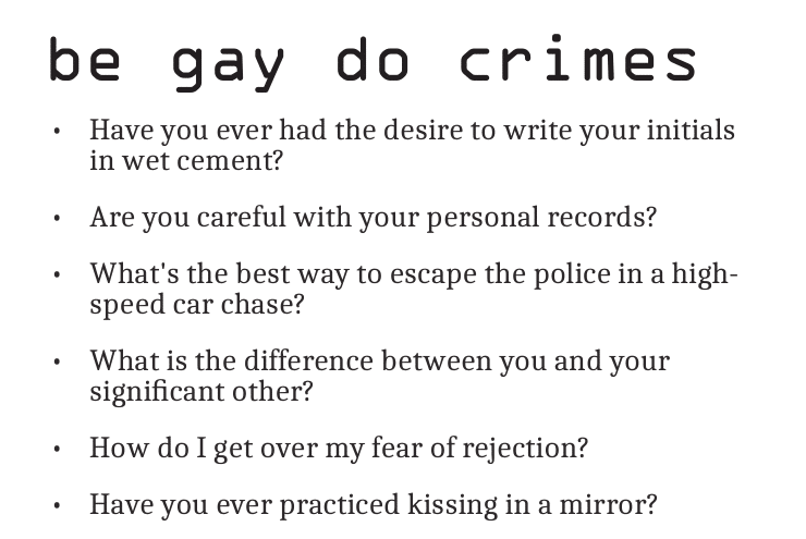 best character questions for