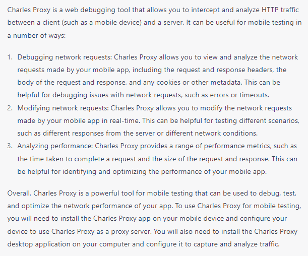 best charles proxy interview questions