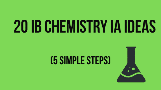 best chemistry ia research questions