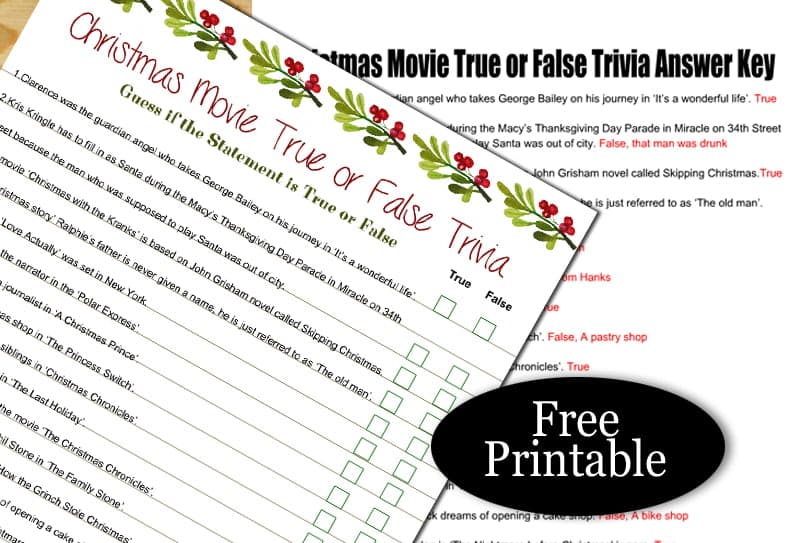 best christmas movie true or false questions