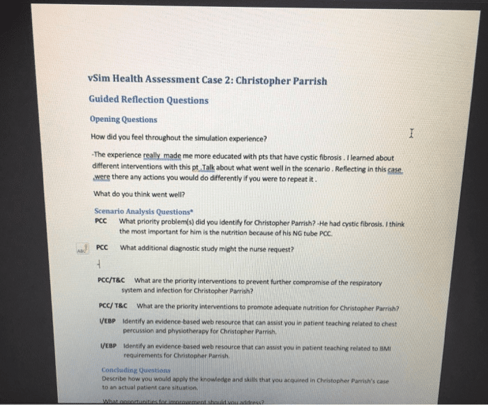 best christopher parrish guided reflection questions