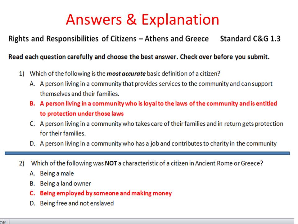 best citizenship questions and answers