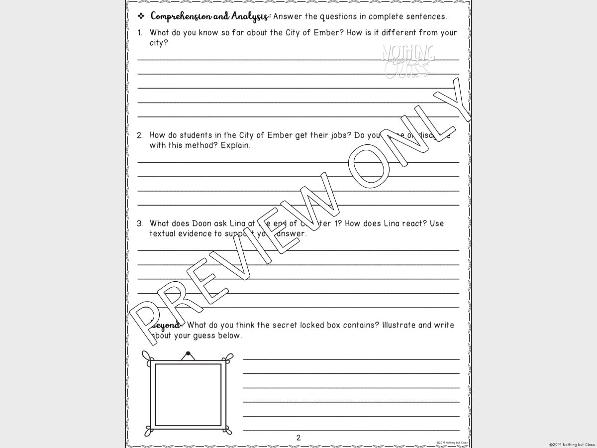 best city of ember chapter questions and answers