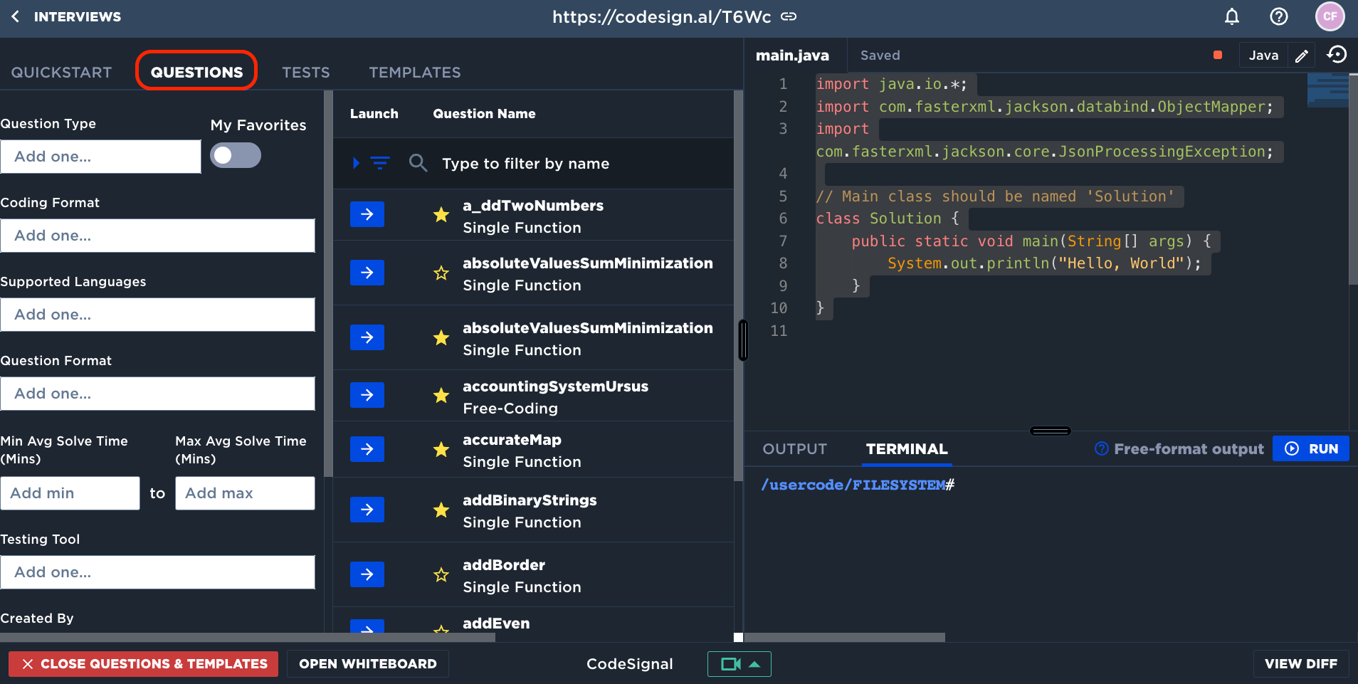 best code signal interview questions