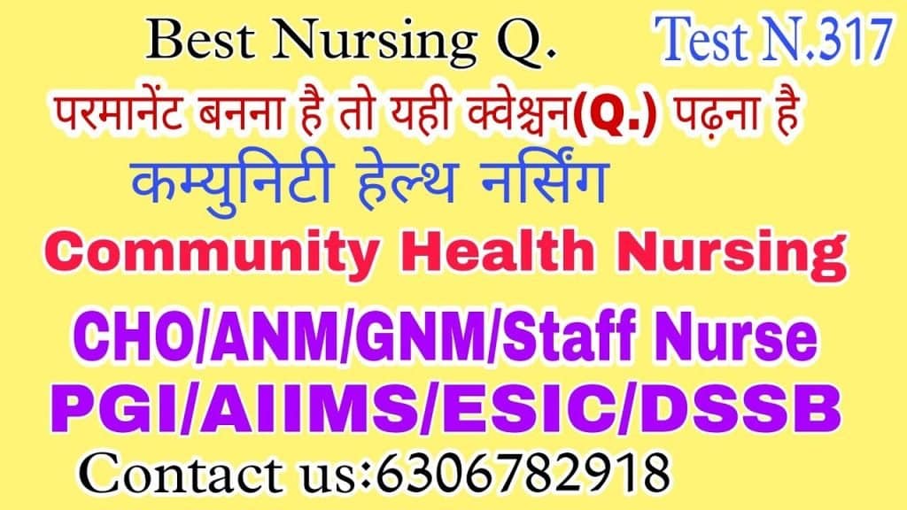 best community health nursing questions