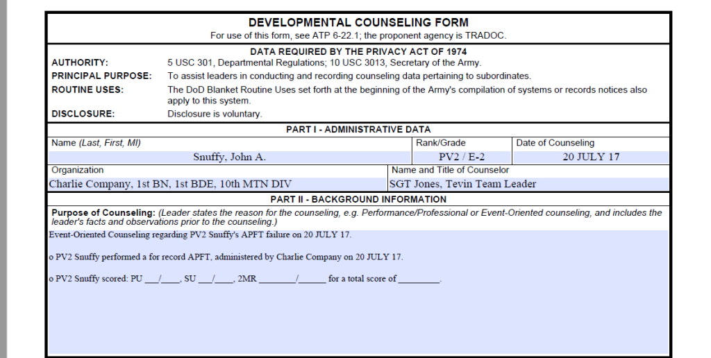 best counseling army board questions