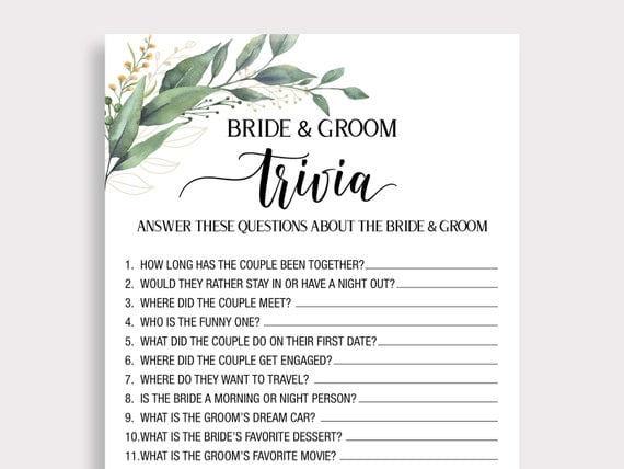 best couple trivia questions