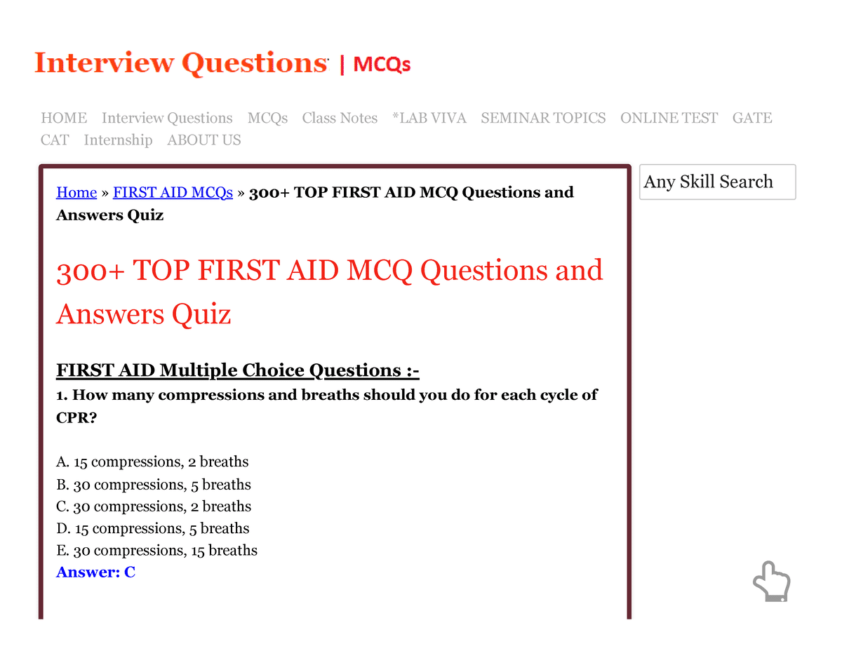 best cpr questions and answers