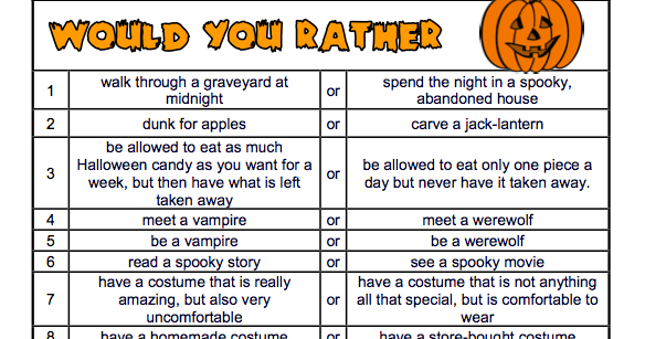 best creepy would you rather questions