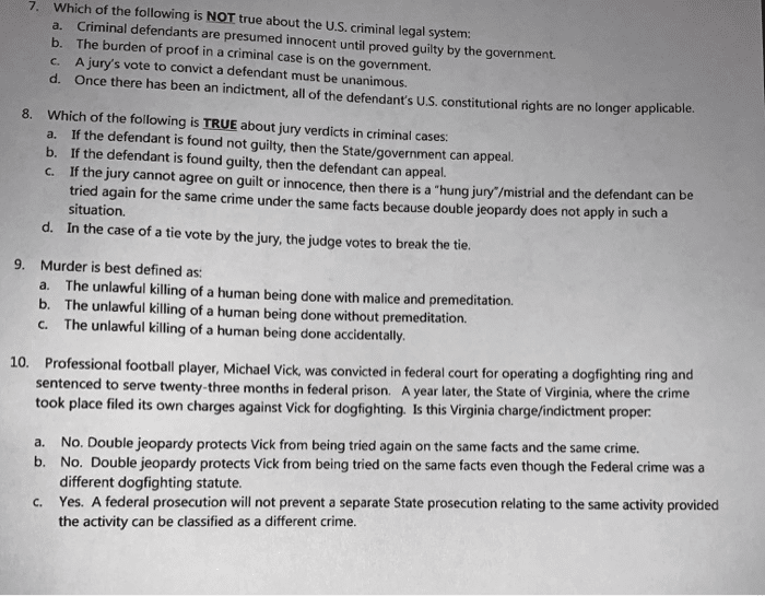 best criminal case questions