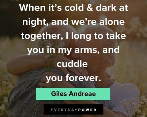 best cuddle quotes for him