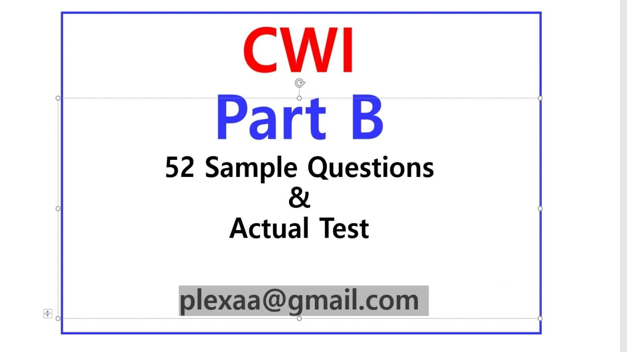 best cwi exam questions