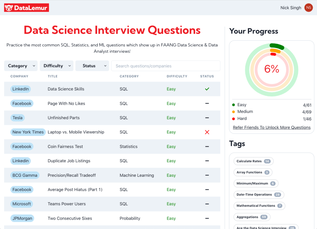 best data science probability interview questions