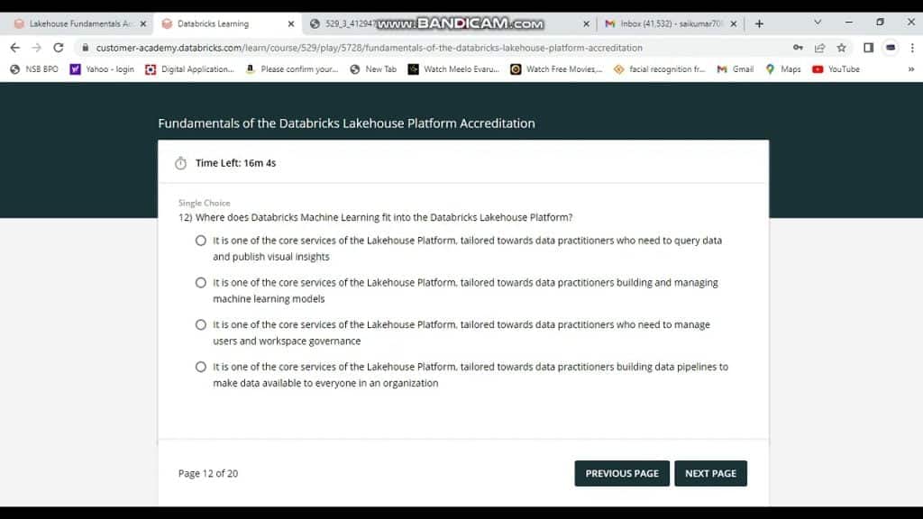 best databricks lakehouse fundamentals questions and answers
