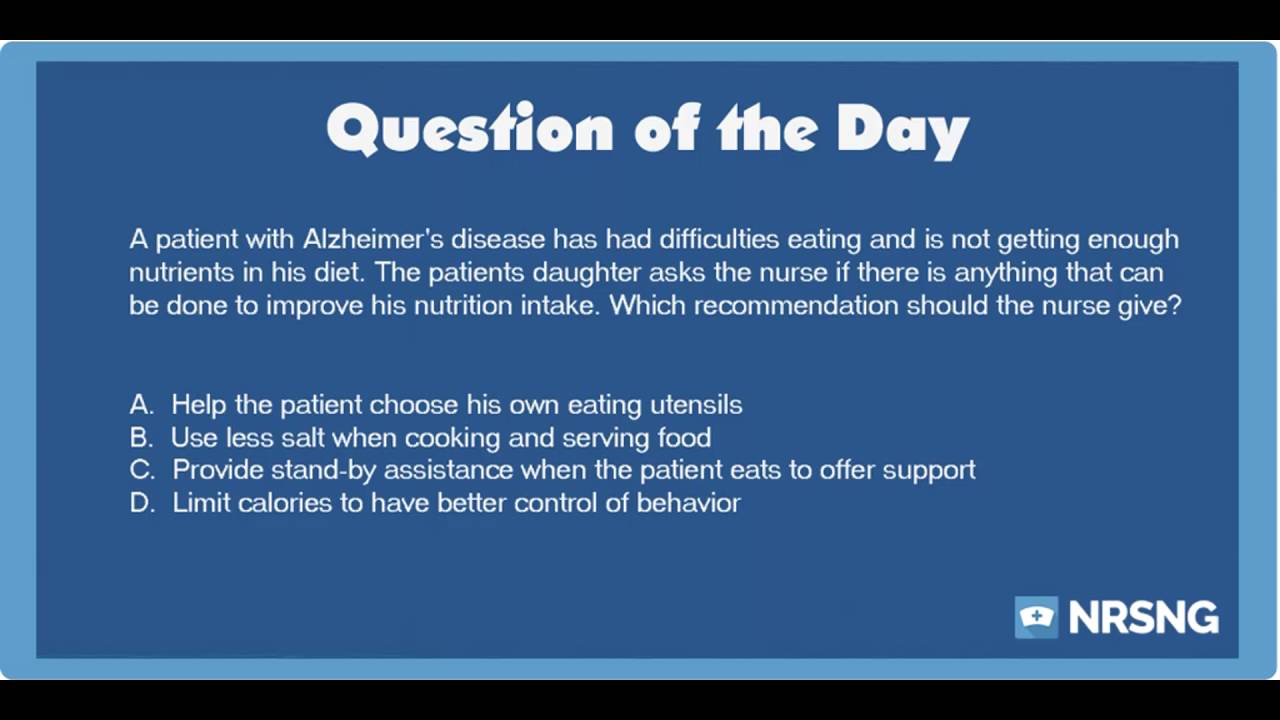 best dementia nclex questions