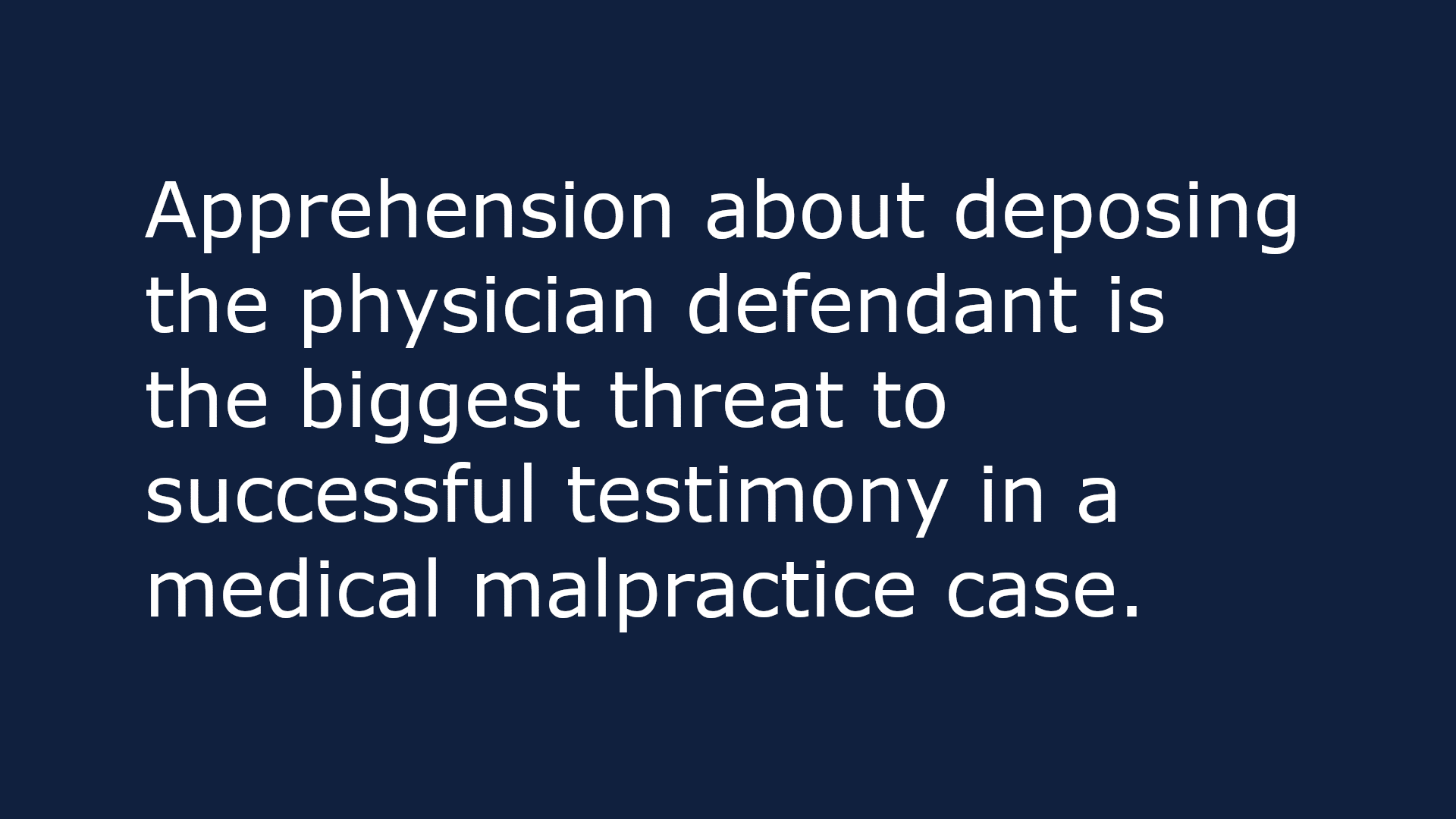 best deposition questions for treating physician