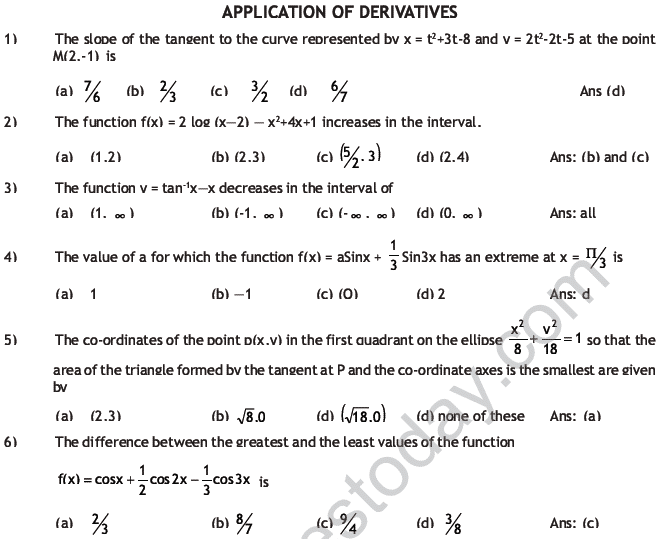 best derivatives questions and answers