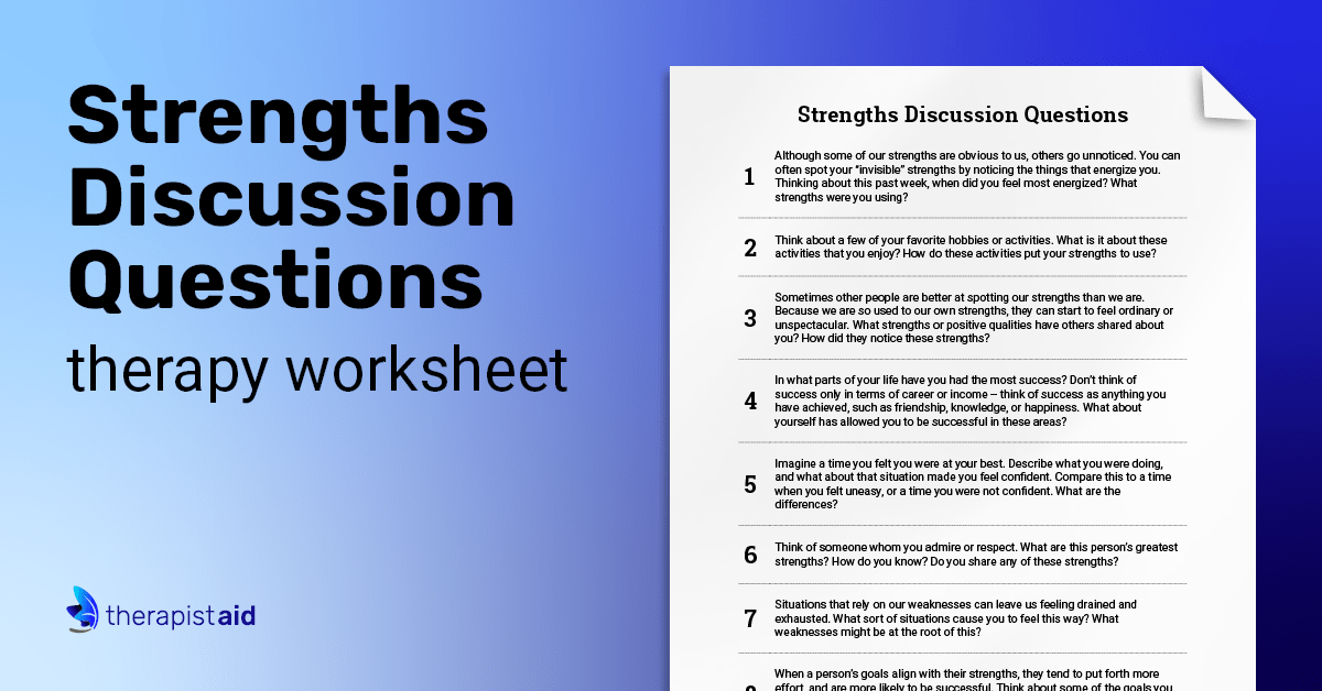 best discussion questions for group therapy
