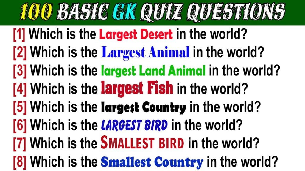 best easy general knowledge questions and answers