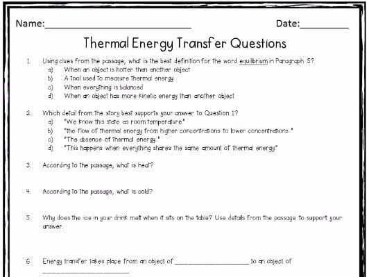 best energy transfer questions