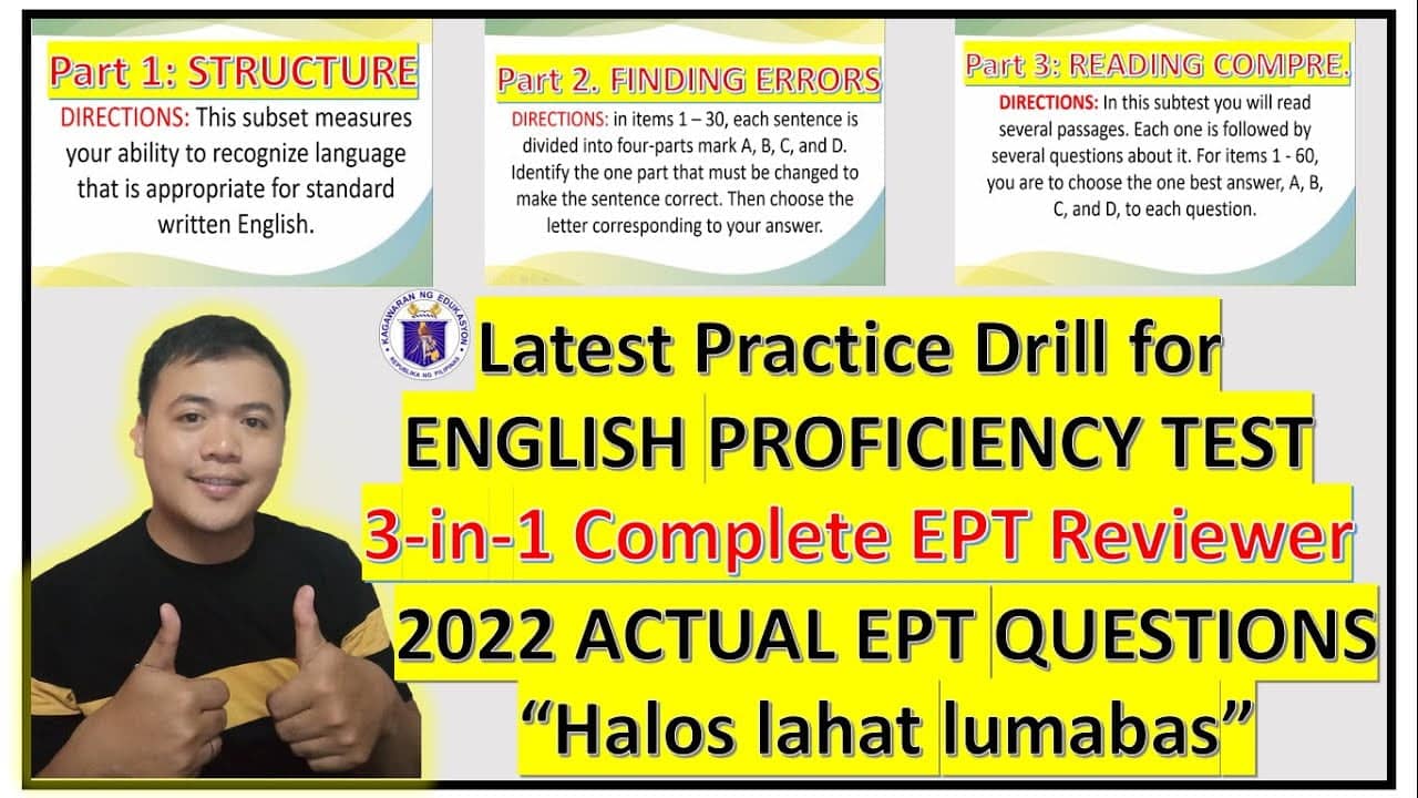 best english proficiency test sample questions with answers