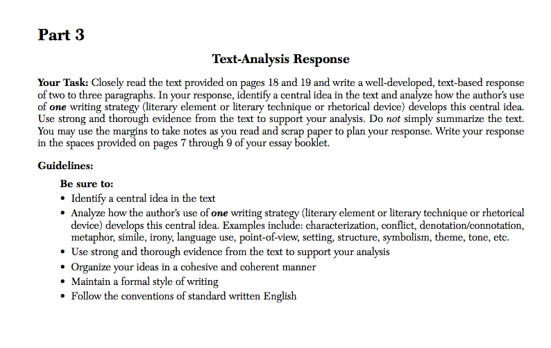 best english regents questions