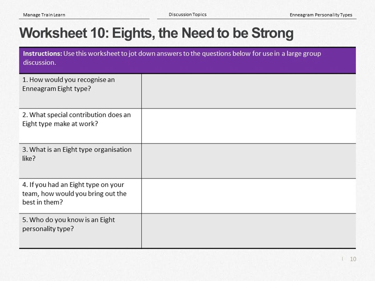 best enneagram group discussion questions