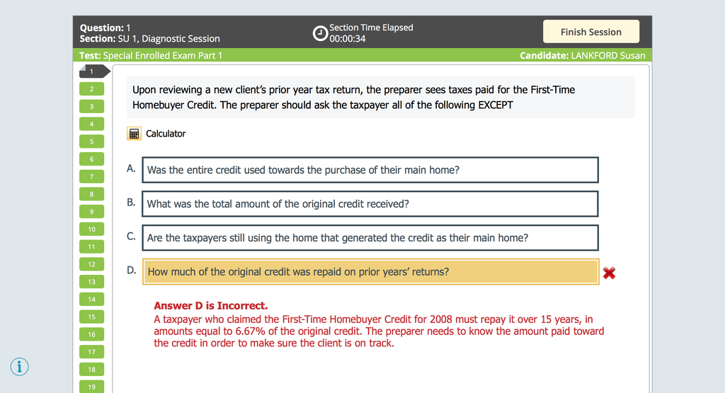 best enrolled agent test questions