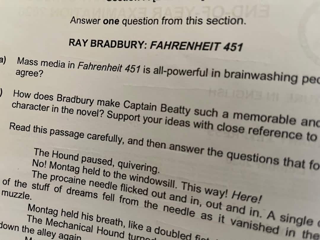 best essay questions for fahrenheit 451