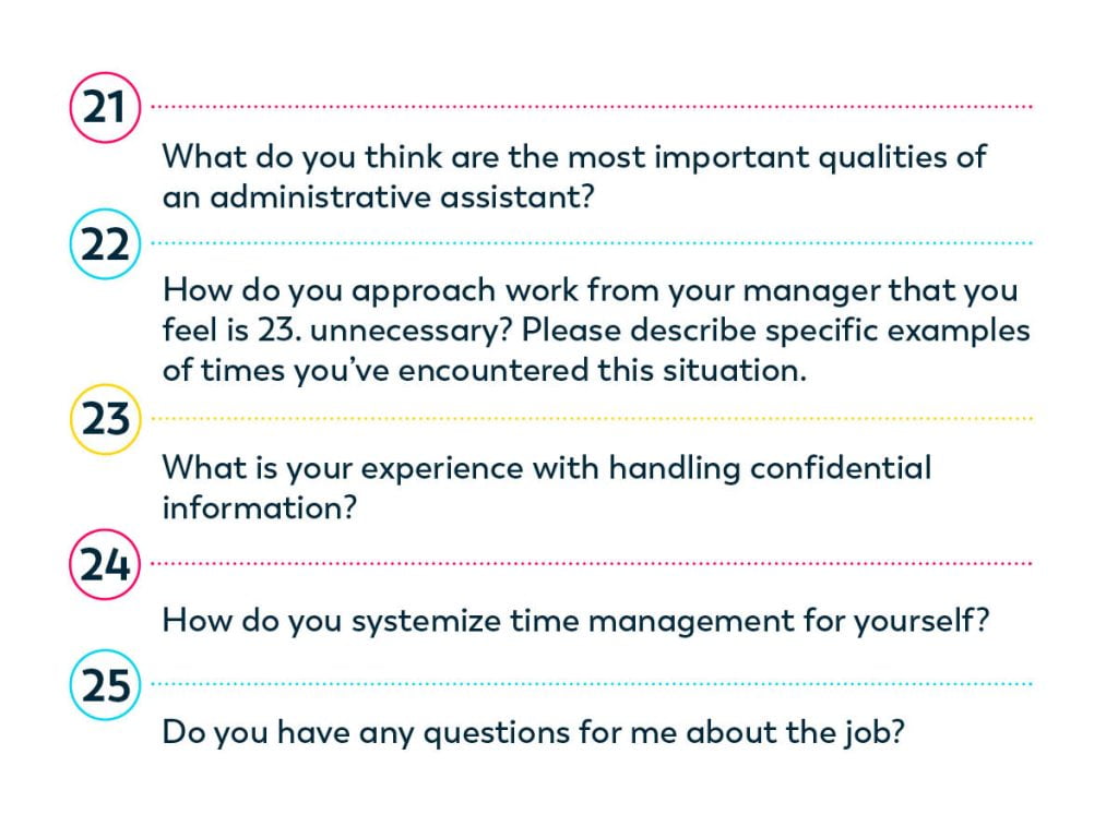best executive assistant questions for new boss 1