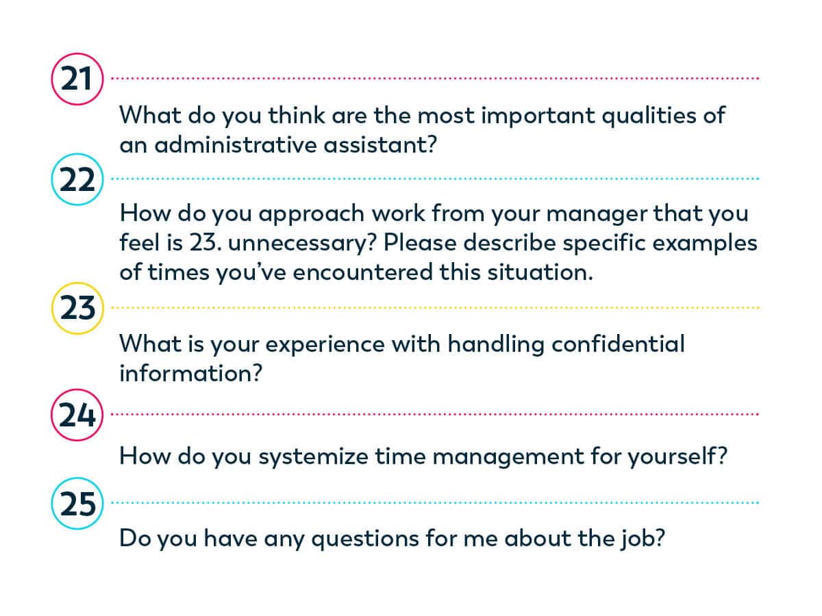 best executive assistant questions for new boss 1